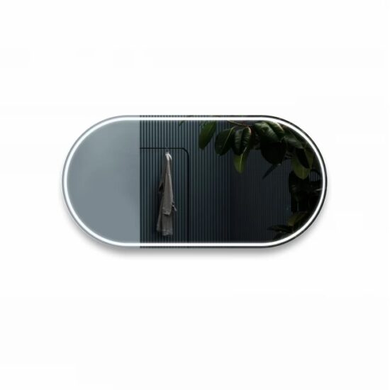 Ovalus veidrodis su LED 120x60