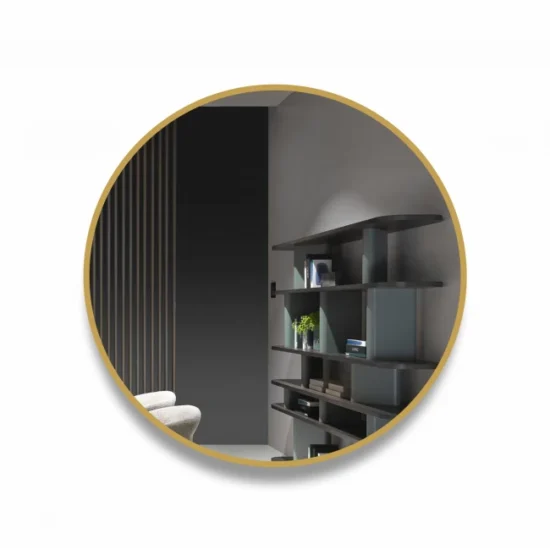 Round mirror 80 cm gold