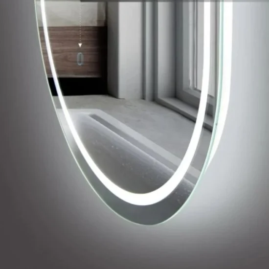 Ovalus veidrodis su apsvietimu 120x60 cm