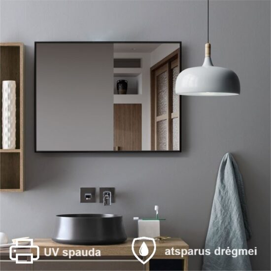MIRROR WITH BLACK FRAME 60×80 CM