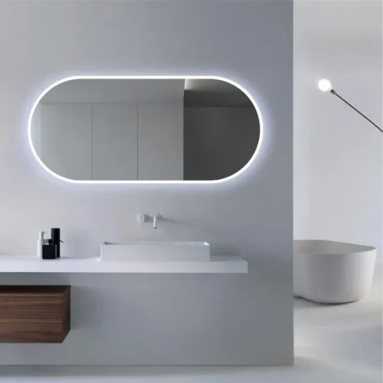 Oval mirror with backlight 50x110