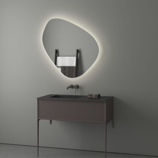 Irregular mirror with backlight