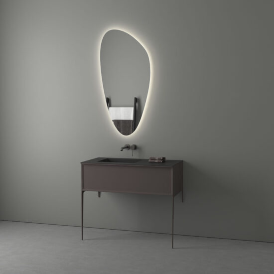 Irregular mirror with backlight