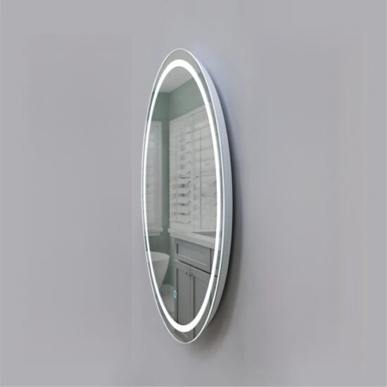 Apvalus veidrodis su apsvietimu