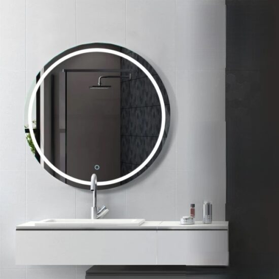 Apvalus veidrodis su apsvietimu 