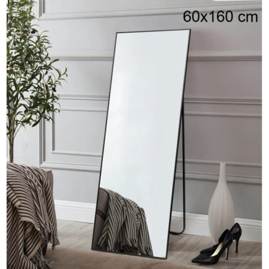 Standing mirror with black frame