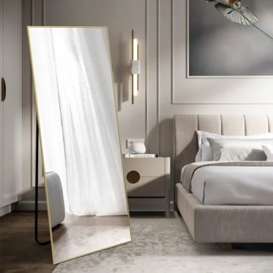 Mirror with gold-coloured frame,