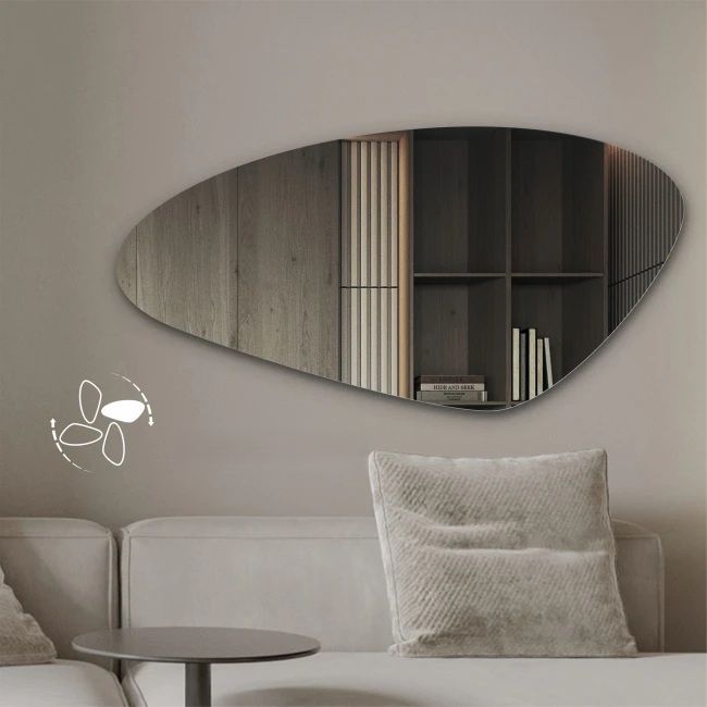Netaisyklingos formos veidrodis 55x110 cm