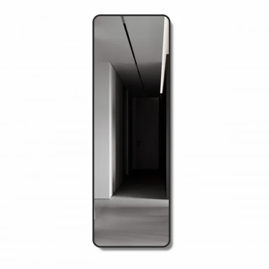 Veidrodis su juodu remeliu 50x150 cm