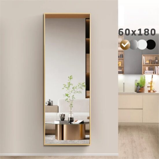 Veidrodis su auksiniu remeliu 180x60