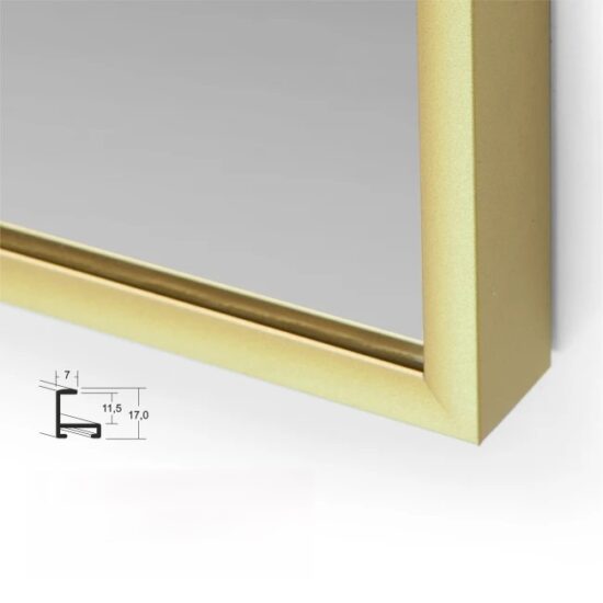 Veidrodis su auksiniu remeliu 180x60