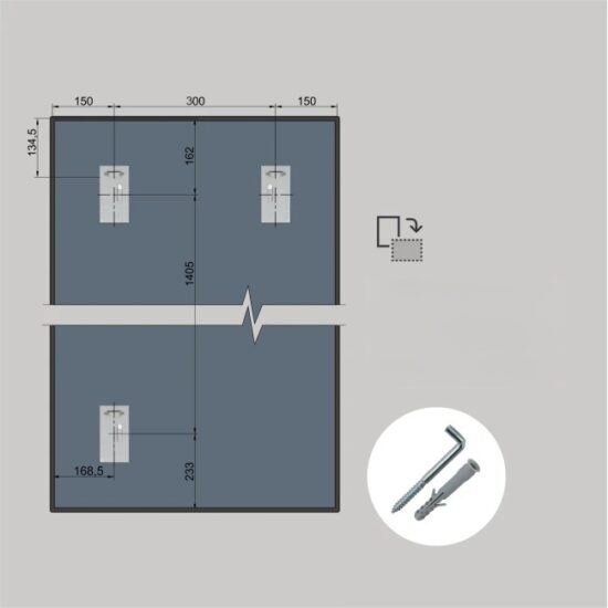 Veidrodis remeliu 180x60