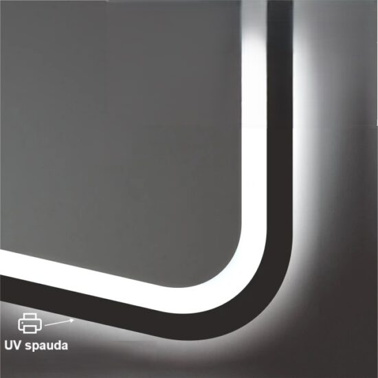 veidrodis su apsvietimu Bissau black 100x70