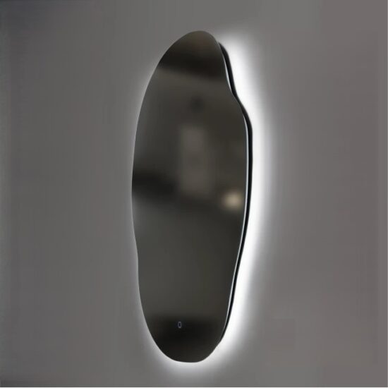 Netaisyklingos formos veidrodis su apsvietimu 97x70