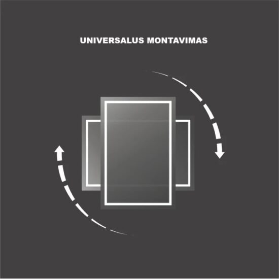 Veidrodis su foniniu LED apsvietimu 140x60 cm
