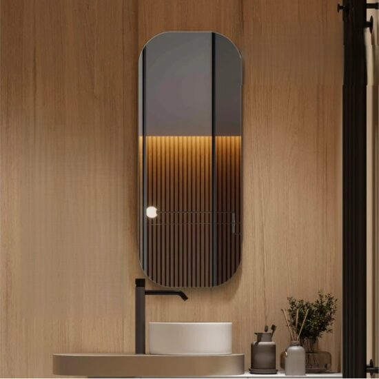 Veidrodis uzapvalintais kampais 40x100 cm