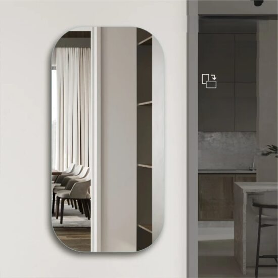 Veidrodis uzapvalintais kampais 50x100 cm,