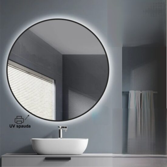 Apvalus veidrodis su apsvietimu 110 cm,